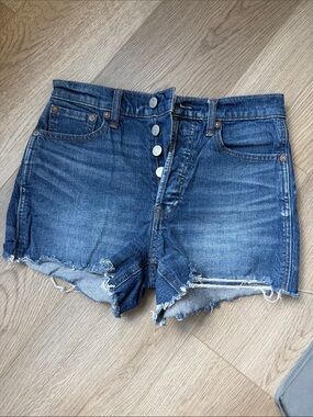 GAP Classic Women’s Dark Blue Distressed Denim Cut-off Shorts